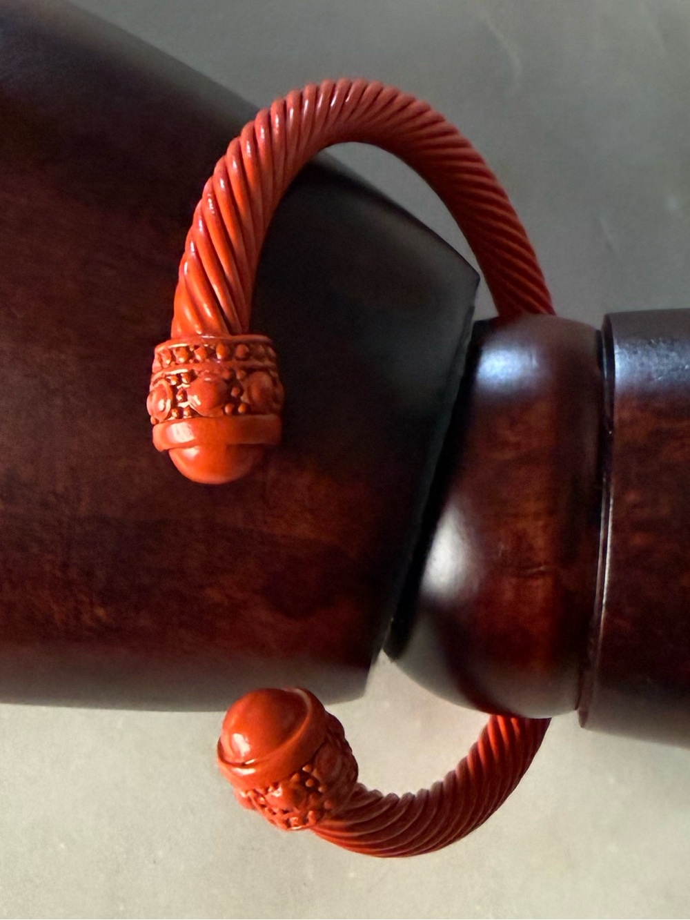 Orange Cable Cuff Bracelet NWOT